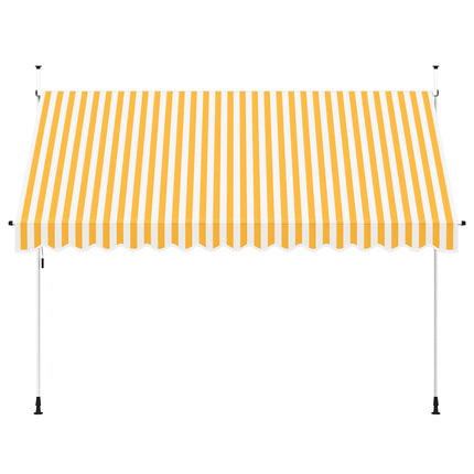 foldemarkise manuel betjening 350 cm stribet orange og hvid