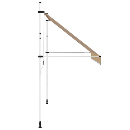 foldemarkise manuel betjening 350 cm stribet orange og hvid