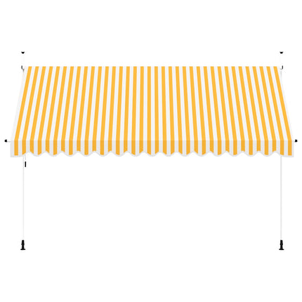 foldemarkise manuel betjening 400 cm stribet orange og hvid