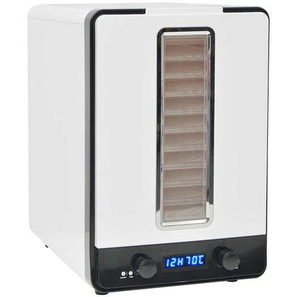 fødevaredehydrator med 10 bakker 550 W hvid