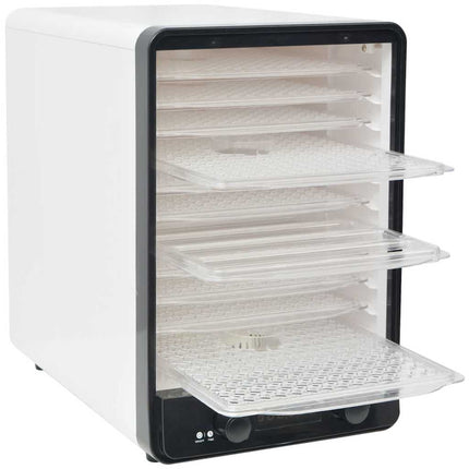 fødevaredehydrator med 10 bakker 550 W hvid