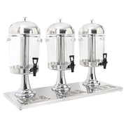 tripeljuicedispenser rustfrit stål 3 x 8 l