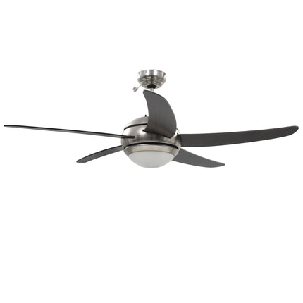 dekorativ loftventilator med lys 128 cm hvid
