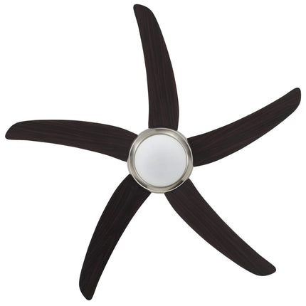 dekorativ loftventilator med lys 128 cm hvid