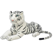 tøjdyr tiger XXL plysstof hvid