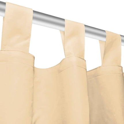 gardiner i mikro-satin 2 stk. med løkker 140 x 225 cm beige