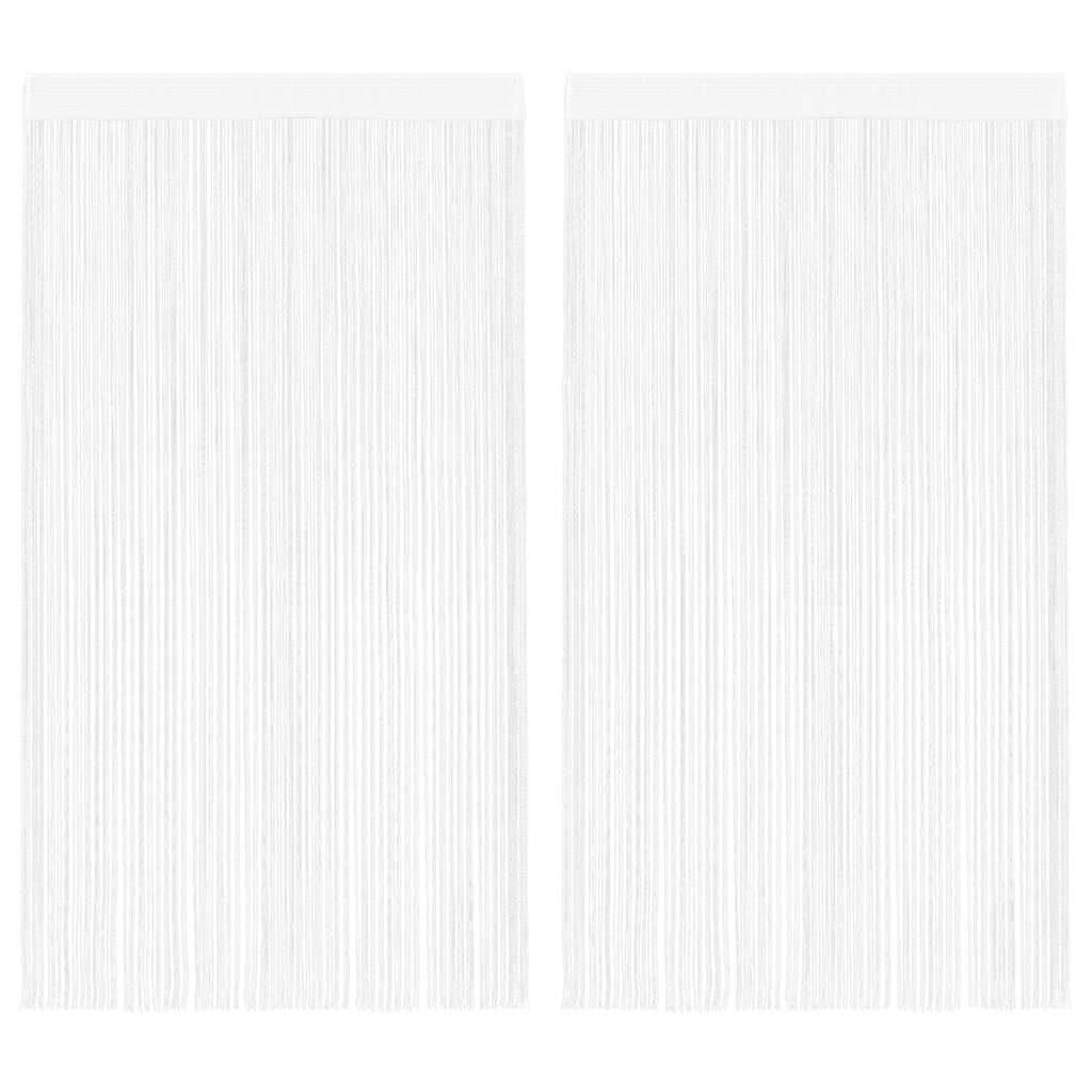 trådgardiner 2 stk. 100 x 250 cm hvid