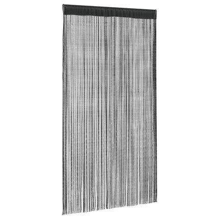 trådgardiner 2 stk. 100 x 250 cm sort