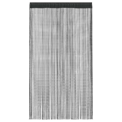 trådgardiner 2 stk. 100 x 250 cm sort