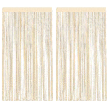 trådgardiner 2 stk. 100 x 250 cm cremefarvet