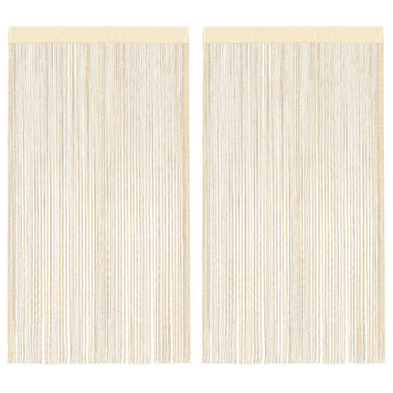 trådgardiner 2 stk. 140 x 250 cm cremefarvet