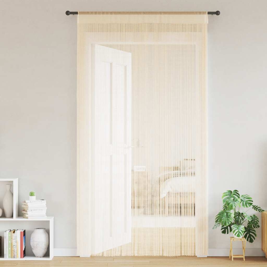 trådgardiner 2 stk. 140 x 250 cm cremefarvet