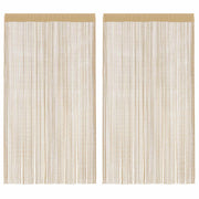 trådgardiner 2 stk. 140 x 250 cm beige