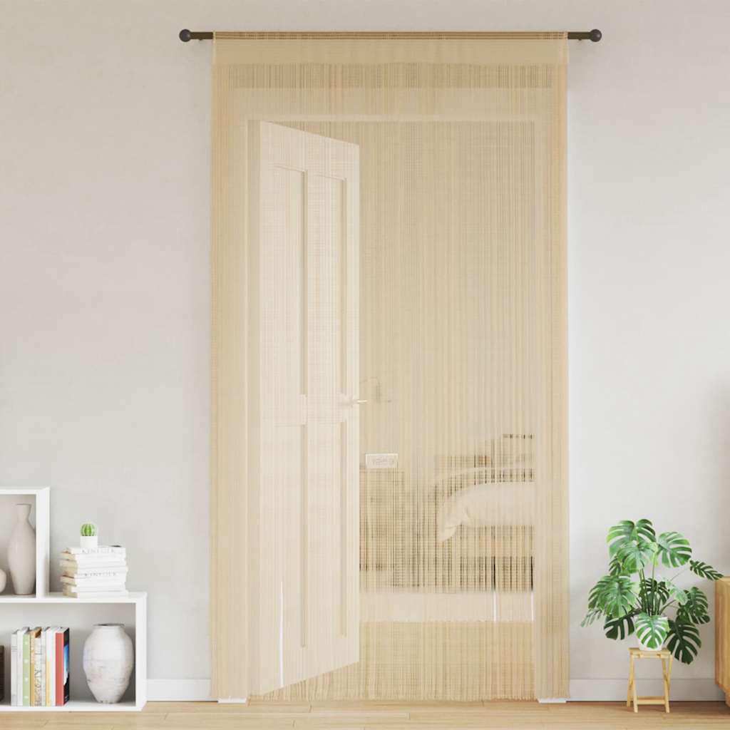 trådgardiner 2 stk. 140 x 250 cm beige