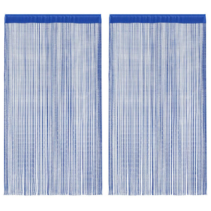 trådgardiner 2 stk. 100 x 250 cm blå