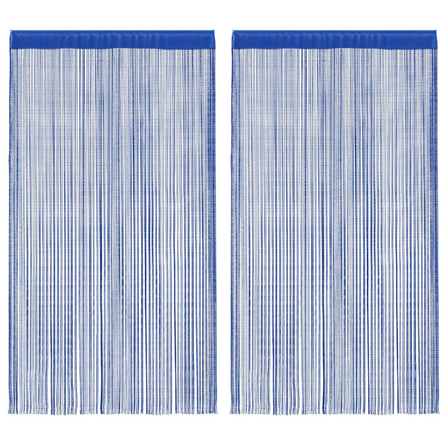 trådgardiner 2 stk. 100 x 250 cm blå