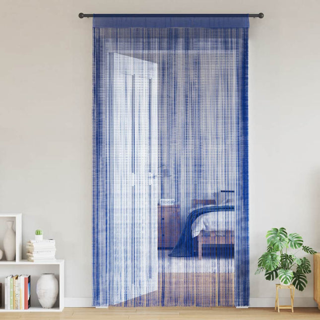 trådgardiner 2 stk. 100 x 250 cm blå