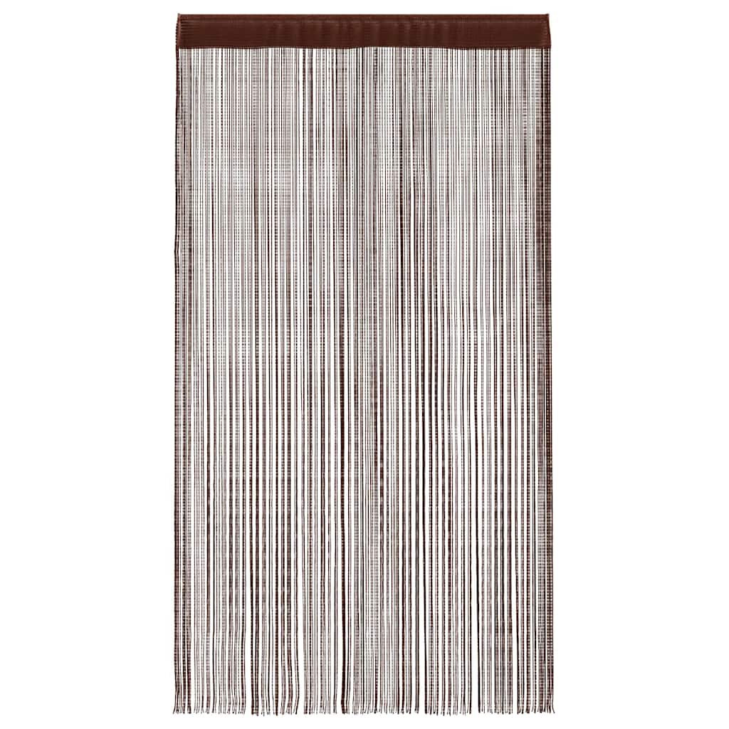 trådgardiner 2 stk. 140 x 250 cm brun