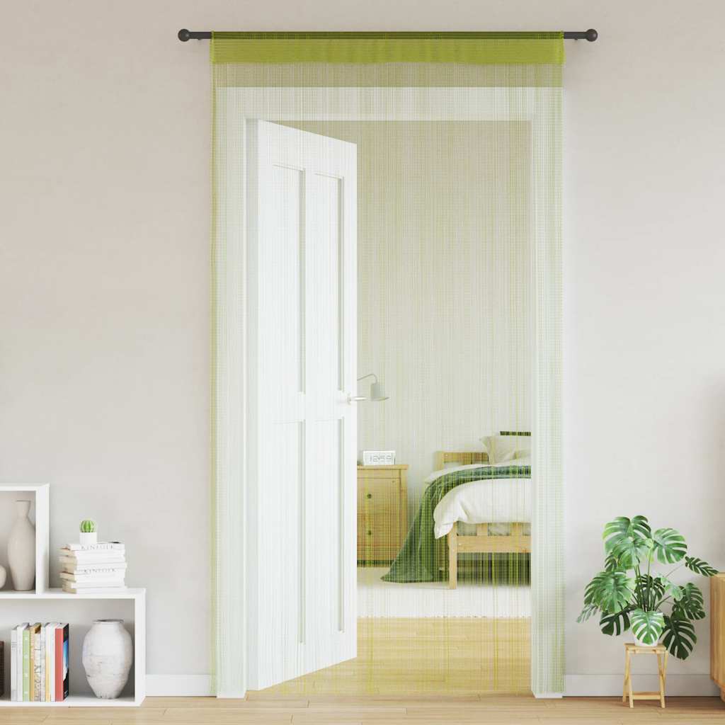 trådgardiner 2 stk. 100 x 250 cm grøn