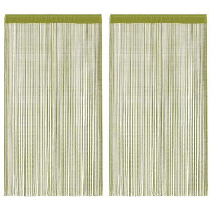 trådgardiner 2 stk. 140 x 250 cm grøn