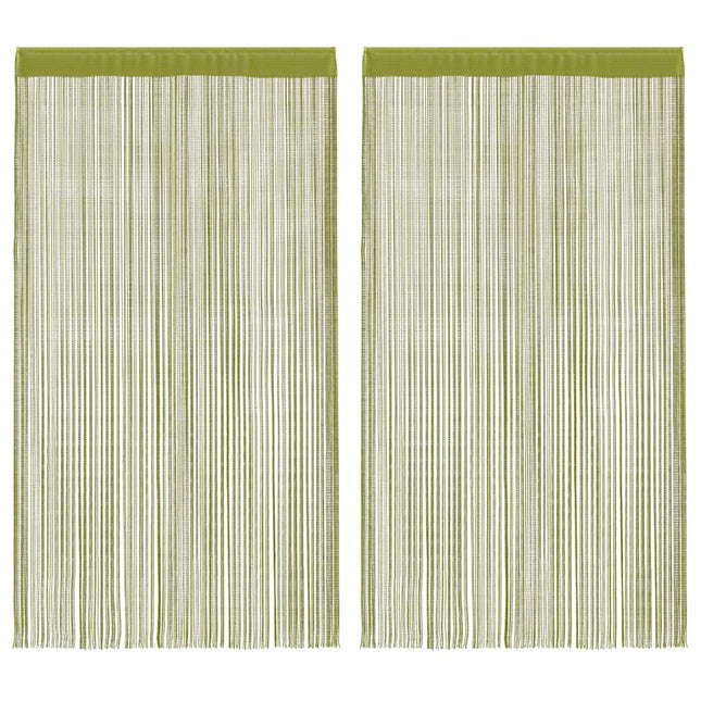 trådgardiner 2 stk. 140 x 250 cm grøn