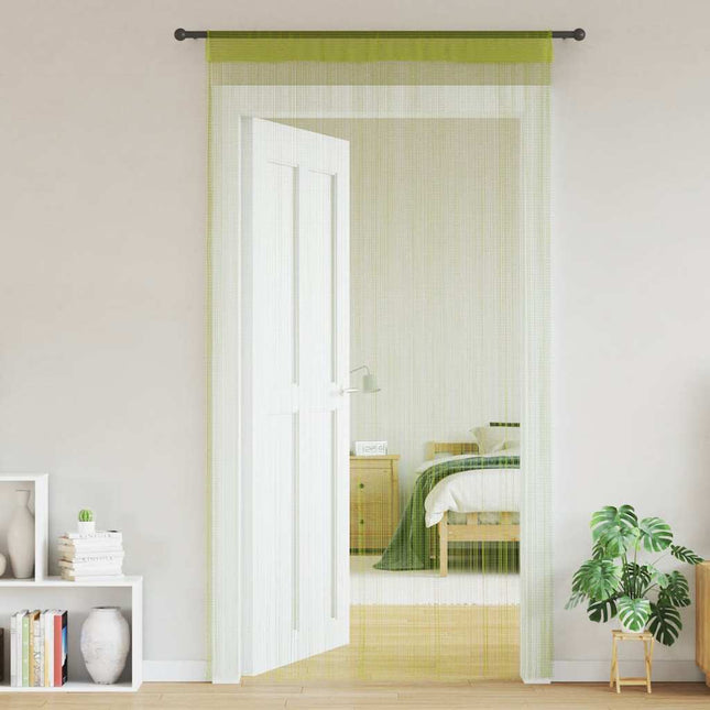 trådgardiner 2 stk. 140 x 250 cm grøn
