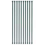plantestænger 10 stk. 1 m metal grøn