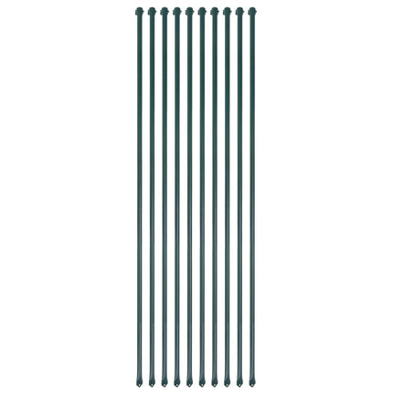 plantestænger 10 stk. 1,5 m metal grøn