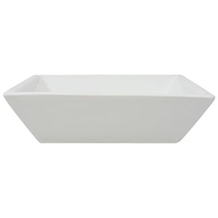 håndvask firkantet keramik 41,5 x 41,5 x 12 cm hvid