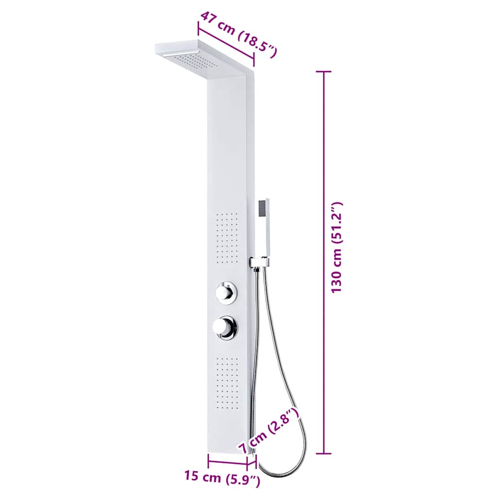 bruserpanelsystem aluminium mat hvid