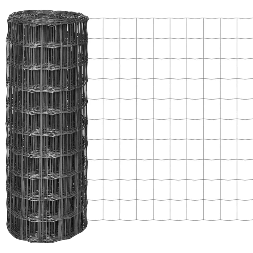 Eurohegn 10 X 1 M Stål Grå - Vidaxl