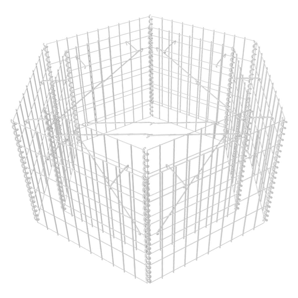 sekskantet gabion-højbed 100x90x50 cm