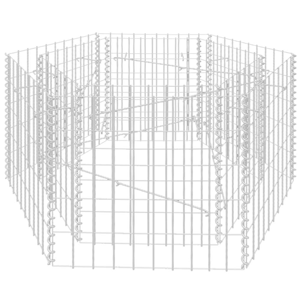 sekskantet gabion-højbed 100x90x50 cm