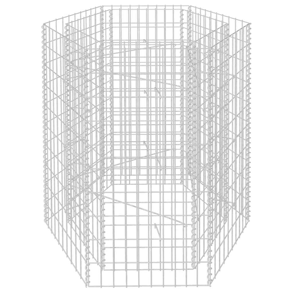 sekskantet gabion-højbed 100x90x100 cm