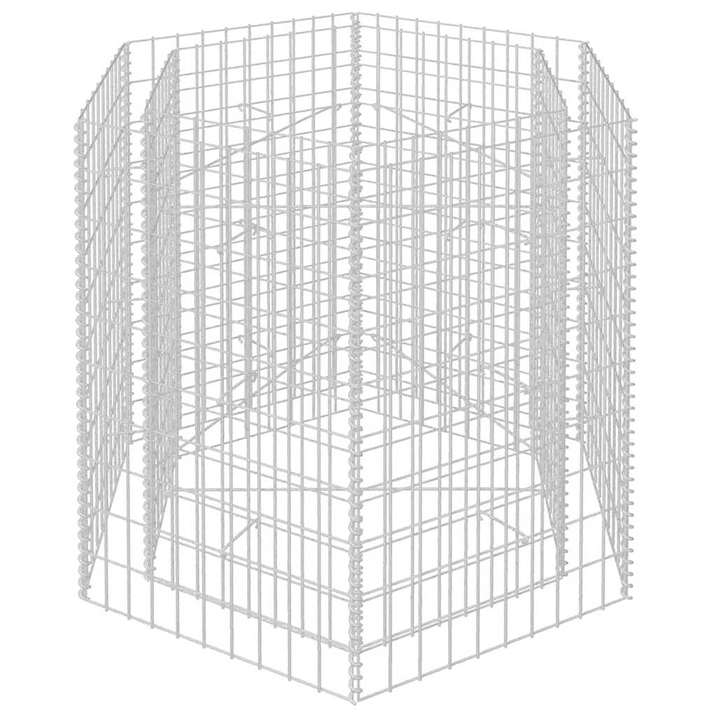 sekskantet gabion-højbed 100x90x100 cm