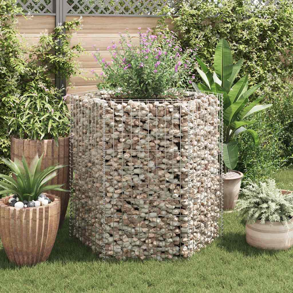 sekskantet gabion-højbed 100x90x100 cm