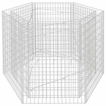 sekskantet gabion-højbed 160x134x100 cm