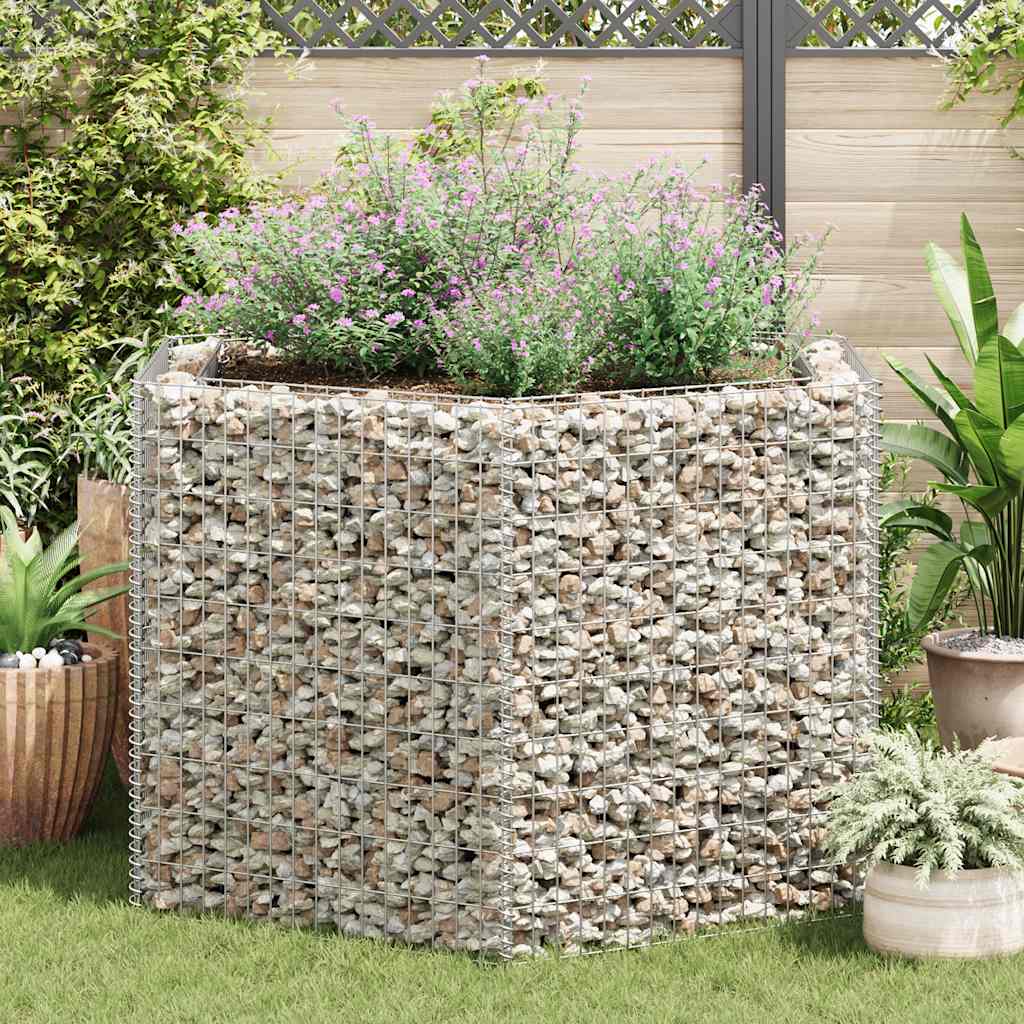 sekskantet gabion-højbed 160x134x100 cm
