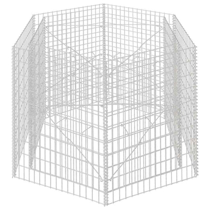 sekskantet gabion-højbed 160x134x100 cm