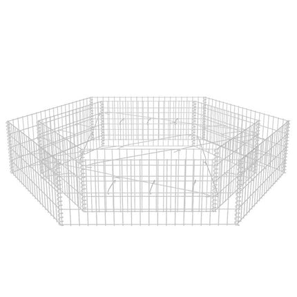 sekskantet gabion-højbed 200x173x40 cm