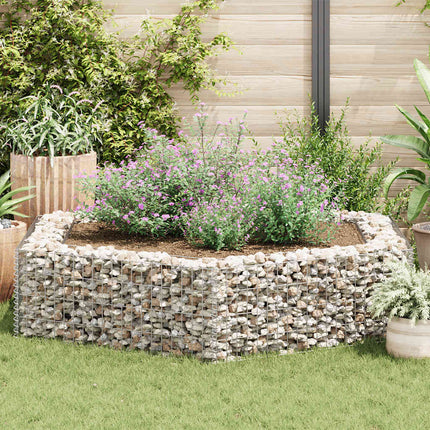 sekskantet gabion-højbed 200x173x40 cm