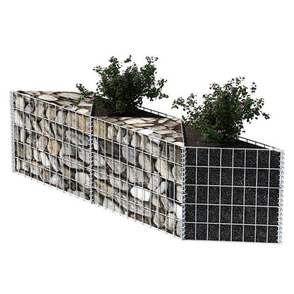 gabionkurv galvaniseret stål 120 x 30 x 50 cm
