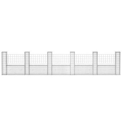 gabionkurv U-facon 570 x 20 x 100 cm galvaniseret stål