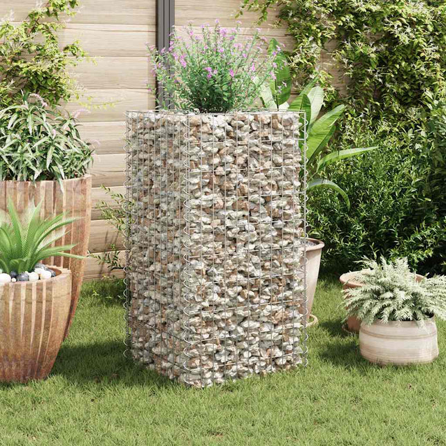 gabion-højbed 50x50x100 cm stål