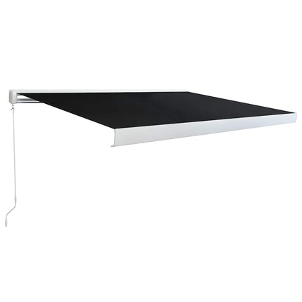 Udtrækkelig markise Sort 400 × 300 cm Aluminium