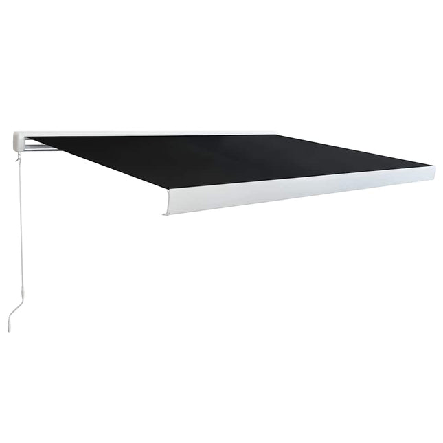 Udtrækkelig markise Sort 400 × 300 cm Aluminium