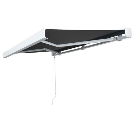 Udtrækkelig markise Sort 400 × 300 cm Aluminium