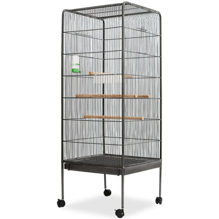 fuglebur 54x54x146 cm stål sort