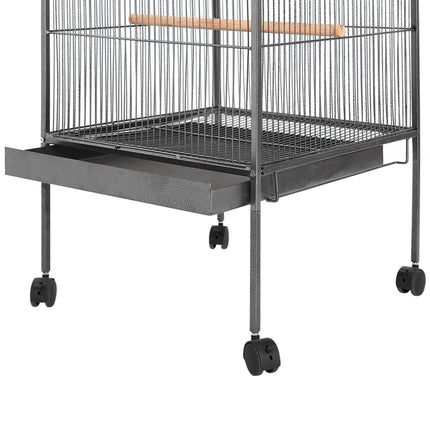 fuglebur 54x54x146 cm stål sort