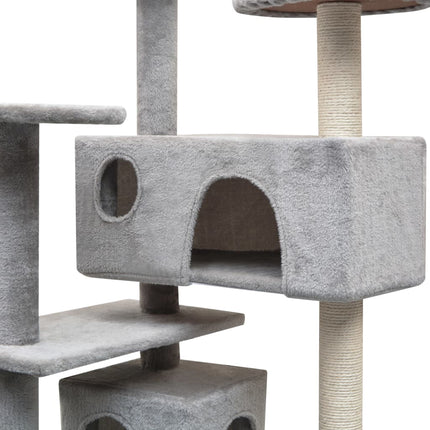 kradsetræ til katte med sisal 125 cm grå